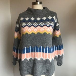 LOFT Cozy Geo Sweater NWT!